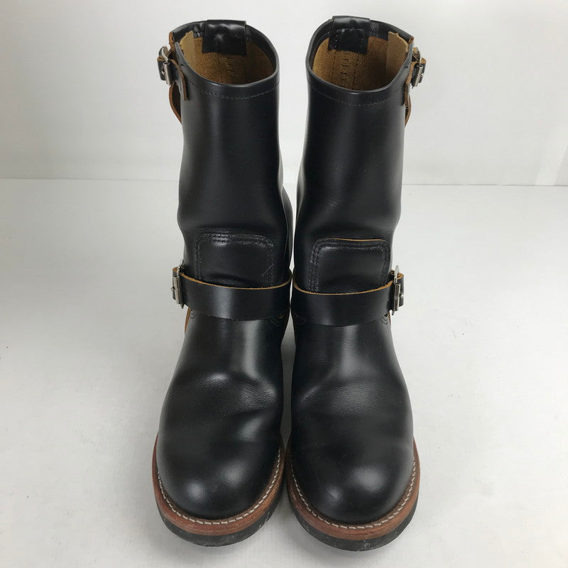【中古品】【メンズ】 RED WING レッドウィング 2966 BLACK KLONDIKE 11-INCH ENGINEER BOOTS 靴 ブーツ BLACK 8 1/2 26.5cm 箱有 ※使用感あり・カビ臭あり 164-260829-io-15-fuzh カラー：ブラック 万代Net店