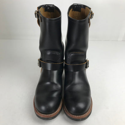 【中古品】【メンズ】 RED WING レッドウィング 2966 BLACK KLONDIKE 11-INCH ENGINEER BOOTS 靴 ブーツ BLACK 8 1/2 26.5cm 箱有 ※使用感あり・カビ臭あり 164-260829-io-15-fuzh カラー：ブラック 万代Net店