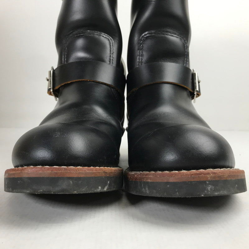 【中古品】【メンズ】 RED WING レッドウィング 2966 BLACK KLONDIKE 11-INCH ENGINEER BOOTS 靴 ブーツ BLACK 8 1/2 26.5cm 箱有 ※使用感あり・カビ臭あり 164-260829-io-15-fuzh カラー：ブラック 万代Net店