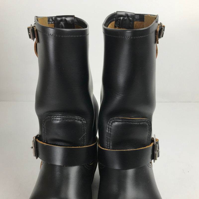 【中古品】【メンズ】 RED WING レッドウィング 2966 BLACK KLONDIKE 11-INCH ENGINEER BOOTS 靴 ブーツ BLACK 8 1/2 26.5cm 箱有 ※使用感あり・カビ臭あり 164-260829-io-15-fuzh カラー：ブラック 万代Net店