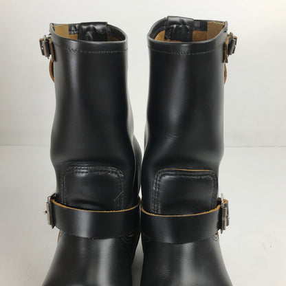 【中古品】【メンズ】 RED WING レッドウィング 2966 BLACK KLONDIKE 11-INCH ENGINEER BOOTS 靴 ブーツ BLACK 8 1/2 26.5cm 箱有 ※使用感あり・カビ臭あり 164-260829-io-15-fuzh カラー：ブラック 万代Net店
