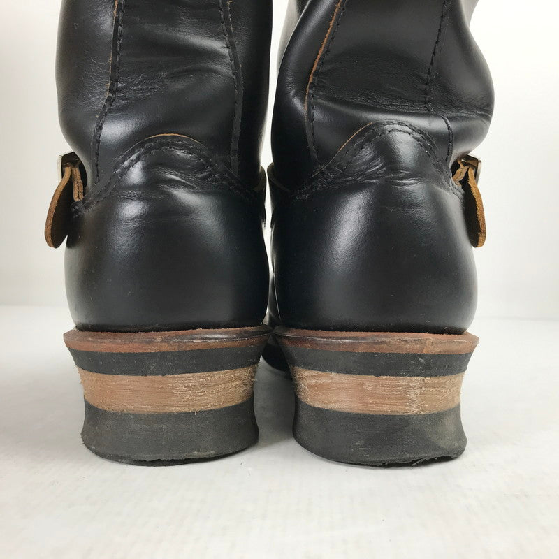 【中古品】【メンズ】 RED WING レッドウィング 2966 BLACK KLONDIKE 11-INCH ENGINEER BOOTS 靴 ブーツ BLACK 8 1/2 26.5cm 箱有 ※使用感あり・カビ臭あり 164-260829-io-15-fuzh カラー：ブラック 万代Net店