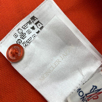 【中古品】【メンズ】 MONCLER モンクレール MAGLIA POLO MANICA CORTA S S POLO SHIRT ポロシャツ ORANGE Lサイズ ※首回りスレ・変色・使用感・ボタン色抜けあり 141-260830-io-55-fuzh カラー：オレンジ 万代Net店
