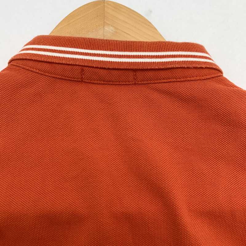 【中古品】【メンズ】 MONCLER モンクレール MAGLIA POLO MANICA CORTA S S POLO SHIRT ポロシャツ ORANGE Lサイズ ※首回りスレ・変色・使用感・ボタン色抜けあり 141-260830-io-55-fuzh カラー：オレンジ 万代Net店