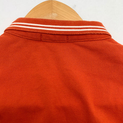 【中古品】【メンズ】 MONCLER モンクレール MAGLIA POLO MANICA CORTA S S POLO SHIRT ポロシャツ ORANGE Lサイズ ※首回りスレ・変色・使用感・ボタン色抜けあり 141-260830-io-55-fuzh カラー：オレンジ 万代Net店