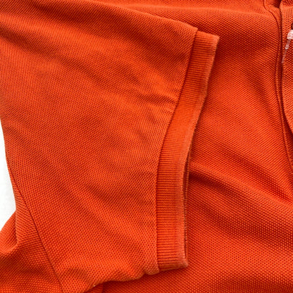 【中古品】【メンズ】 MONCLER モンクレール MAGLIA POLO MANICA CORTA S S POLO SHIRT ポロシャツ ORANGE Lサイズ ※首回りスレ・変色・使用感・ボタン色抜けあり 141-260830-io-55-fuzh カラー：オレンジ 万代Net店