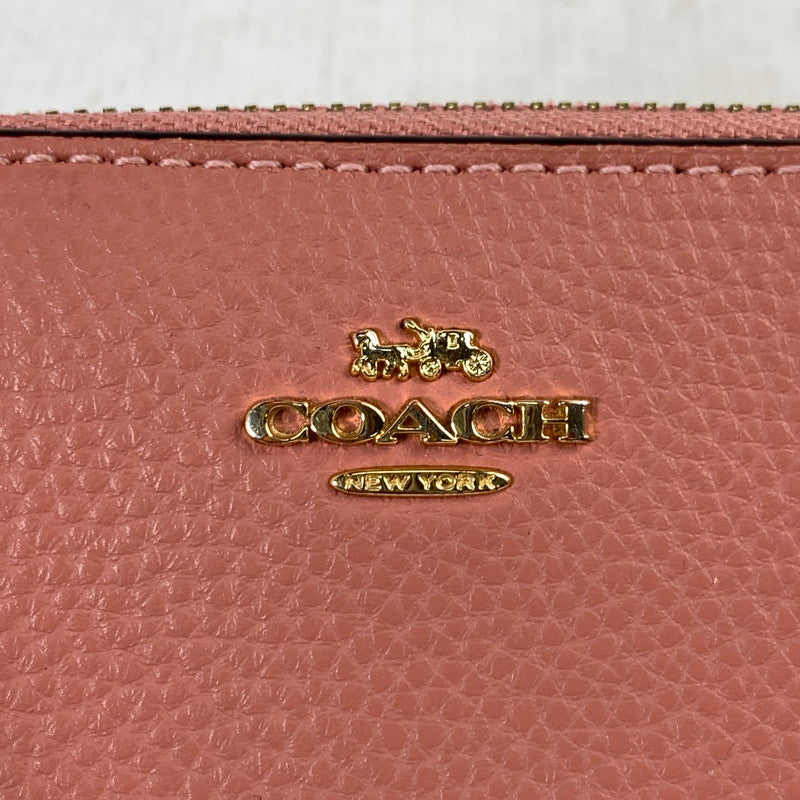 【中古品】【レディース】 COACH コーチ 財布 PINK ラウンドジップ 本体のみ ※汚れあり 181-260829-io-19-fuzh カラー：ピンク 万代Net店