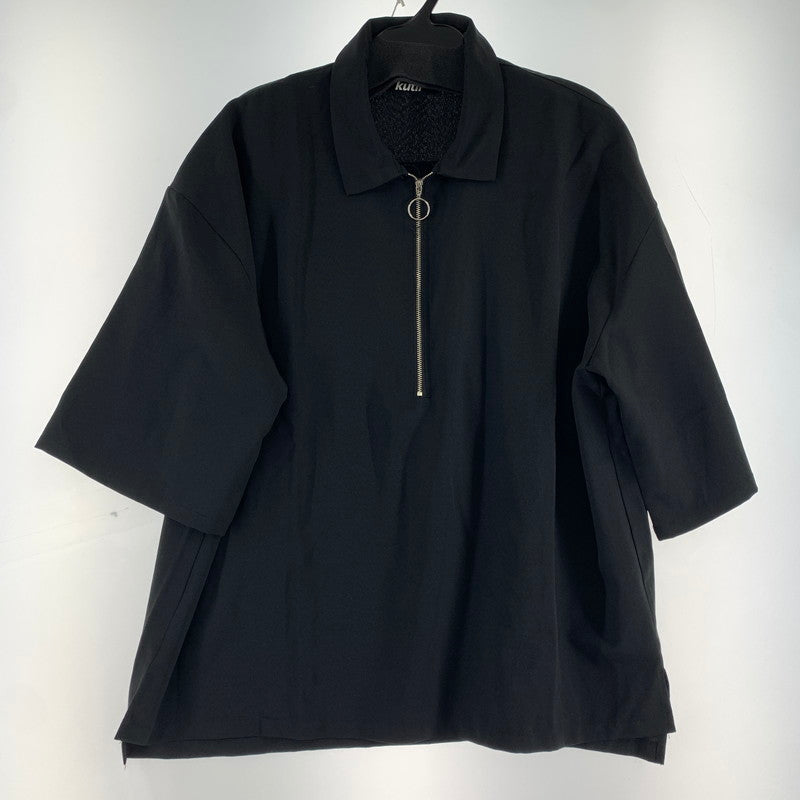 【中古品】【メンズ】 KUTIR クティール 半袖シャツ ブラック SIZE:L ハーフZIP 147-260920-io-23-fuzh 万代Net店