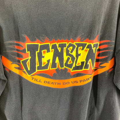 【中古品】【メンズ】 ADIDAS アディダス 80年代 半袖Tシャツ Tシャツ BLACK.JENSEN SIZE:M 万国旗 USA製 ※シミ有 148-260920-io-02-fuzh 万代Net店