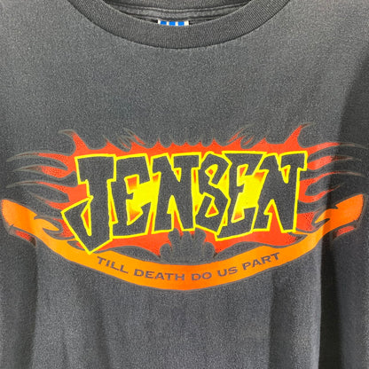 【中古品】【メンズ】 ADIDAS アディダス 80年代 半袖Tシャツ Tシャツ BLACK.JENSEN SIZE:M 万国旗 USA製 ※シミ有 148-260920-io-02-fuzh 万代Net店