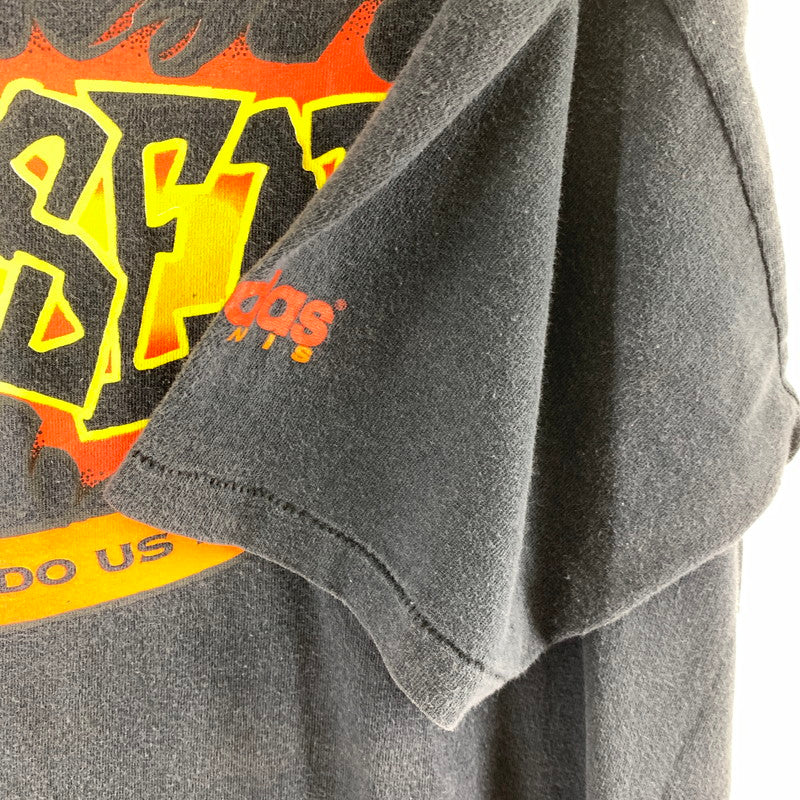 【中古品】【メンズ】 ADIDAS アディダス 80年代 半袖Tシャツ Tシャツ BLACK.JENSEN SIZE:M 万国旗 USA製 ※シミ有 148-260920-io-02-fuzh 万代Net店
