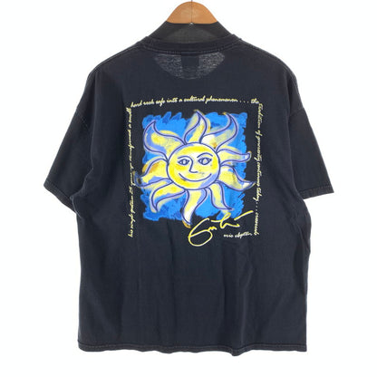 【中古品】【メンズ】 HARD ROCK CAFE×ERIC CLAPTON 半袖Tシャツ 古着 カットソー 145-260927-gm-38-fuzh サイズ：不明(XL程度) カラー：ブラック 万代Net店