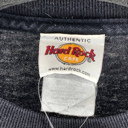 【中古品】【メンズ】 HARD ROCK CAFE×ERIC CLAPTON 半袖Tシャツ 古着 カットソー 145-260927-gm-38-fuzh サイズ：不明(XL程度) カラー：ブラック 万代Net店