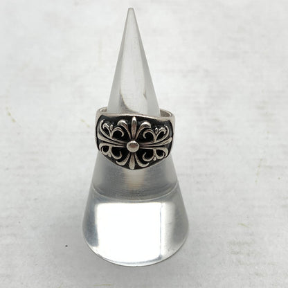 【中古品】【メンズ】 SILVER 925 RING シルバーリング SIZE:8号程度 アクセサリー フローラルクロス サイズ調節可 193-260902-ky-06-fuzh 万代Net店