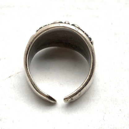【中古品】【メンズ】 SILVER 925 RING シルバーリング SIZE:8号程度 アクセサリー フローラルクロス サイズ調節可 193-260902-ky-06-fuzh 万代Net店