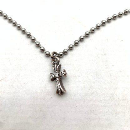【中古品】【メンズ】 シルバー ネックレス クロスペンダント スモールクロス カラー シルバー TOP:SILVER 925 アクセサリー 193-260902-ky-07-fuzh 万代Net店