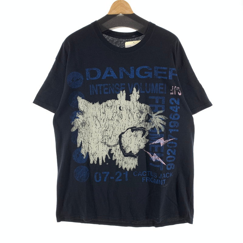 【中古品】【メンズ】 CACTUS JACK×FRAGMENT DESIGN カクタスジャック×フラグメントデザイン DANGER S.S TEE 半袖Tシャツ 142-260921-gm-11-fuzh サイズ：L カラー：ブラック 万代Net店