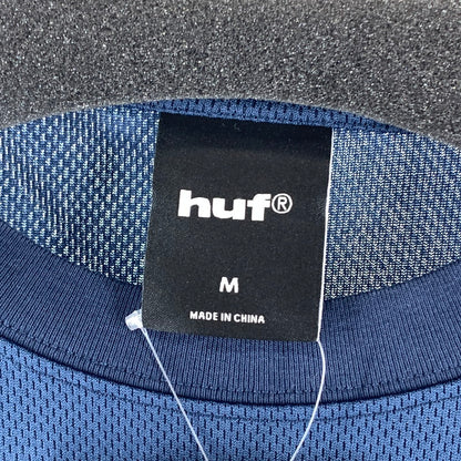【中古品】【メンズ】 HUF ハフ CONDITIONS BC TECH TEE 半袖Tシャツ メッシュ ブランド 古着 142-260921-gm-03-fuzh サイズ：M カラー：ネイビー 万代Net店