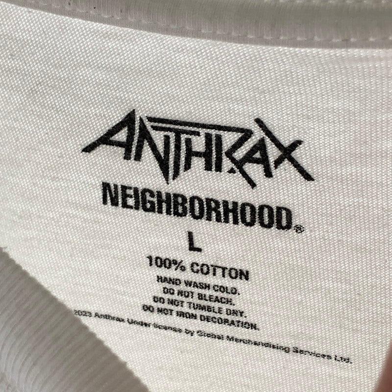 【中古品】【メンズ】 NEIGHBORHOOD ネイバーフッド 23AW NH×ANTHRAX S.S TEE 半袖Tシャツ カットソー ブランド 古着 142-260921-gm-04-fuzh サイズ：L カラー：ホワイト 万代Net店