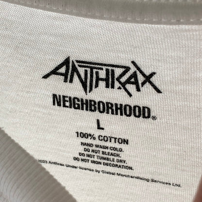 【中古品】【メンズ】 NEIGHBORHOOD ネイバーフッド 23AW NH×ANTHRAX S.S TEE 半袖Tシャツ カットソー ブランド 古着 142-260921-gm-04-fuzh サイズ：L カラー：ホワイト 万代Net店