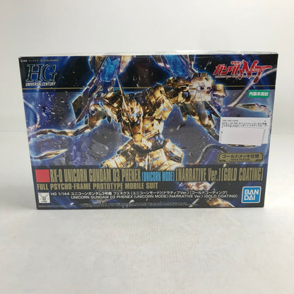【中古美品】 1 144 HGUC RX-0 ユニコーンガンダム3号機 フェネクス ユニコーンモード ナラティブver. ゴールドコーティング 058-260905-ky-12-fuzh 万代Net店