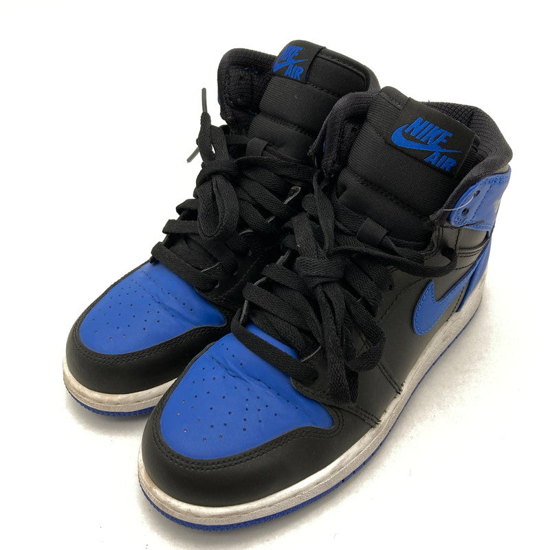 【中古品】【レディース】 NIKE ナイキ 575441-080 GS Air Jordan 1 Retro High OG エアジョーダン1 レトロ ハイ スニーカー 靴 166-260929-vt-85-fuzh サイズ：23cm カラー：ブラック/ブルー 万代Net店