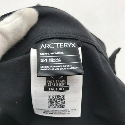 【中古品】【メンズ】 ARC'TERYX アークテリクス X000009530 KRAGG COTTON PANT コットンパンツ 長ズボン ズボン パンツ BLACK 34サイズ 155-260903-io-16-fuzh カラー：ブラック 万代Net店