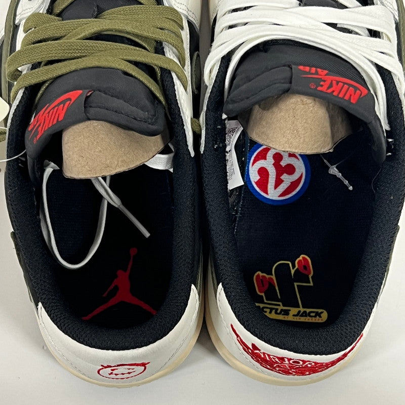 【中古品】【メンズ】 NIKE ナイキ×TRAVIS SCOTT トラヴィス・スコット DZ4137-106 AIR JORDAN 1 エアジョーダン LOW OG MEDIUM OLIVE スニーカー 160-260916-ny-10-fuzh サイズ：27.0cm カラー：オリーブ　ブラック　ホワイト 万代Net店