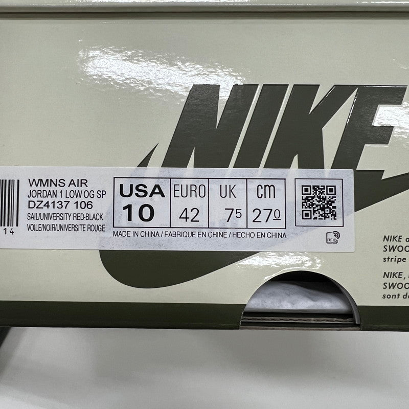 【中古品】【メンズ】 NIKE ナイキ×TRAVIS SCOTT トラヴィス・スコット DZ4137-106 AIR JORDAN 1 エアジョーダン LOW OG MEDIUM OLIVE スニーカー 160-260916-ny-10-fuzh サイズ：27.0cm カラー：オリーブ　ブラック　ホワイト 万代Net店