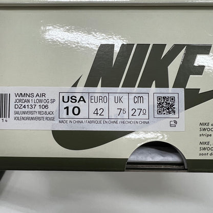 【中古品】【メンズ】 NIKE ナイキ×TRAVIS SCOTT トラヴィス・スコット DZ4137-106 AIR JORDAN 1 エアジョーダン LOW OG MEDIUM OLIVE スニーカー 160-260916-ny-10-fuzh サイズ：27.0cm カラー：オリーブ　ブラック　ホワイト 万代Net店