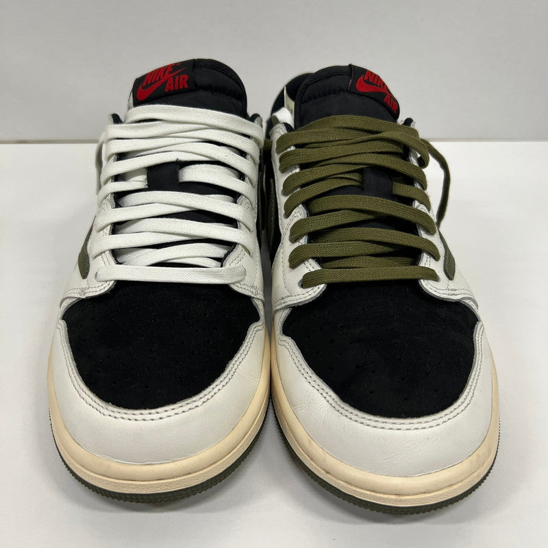 【中古品】【メンズ】 NIKE ナイキ×TRAVIS SCOTT トラヴィス・スコット DZ4137-106 AIR JORDAN 1 エアジョーダン LOW OG MEDIUM OLIVE スニーカー 160-260916-ny-10-fuzh サイズ：27.0cm カラー：オリーブ　ブラック　ホワイト 万代Net店