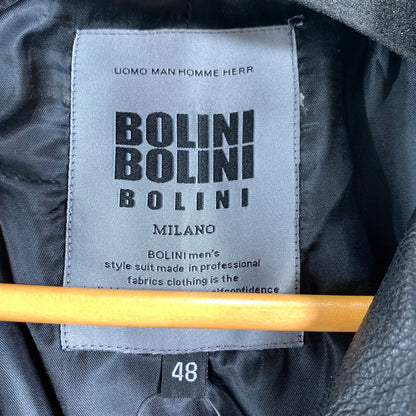 【中古品】【メンズ】 BOLINI ボリーニ レザー ピーコートカウレザー 147-260831-ny-02-fuzh サイズ：48 カラー：ブラック 万代Net店