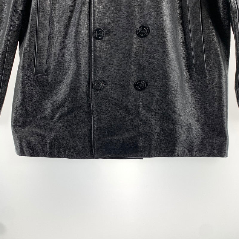 【中古品】【メンズ】 BOLINI ボリーニ レザー ピーコートカウレザー 147-260831-ny-02-fuzh サイズ：48 カラー：ブラック 万代Net店