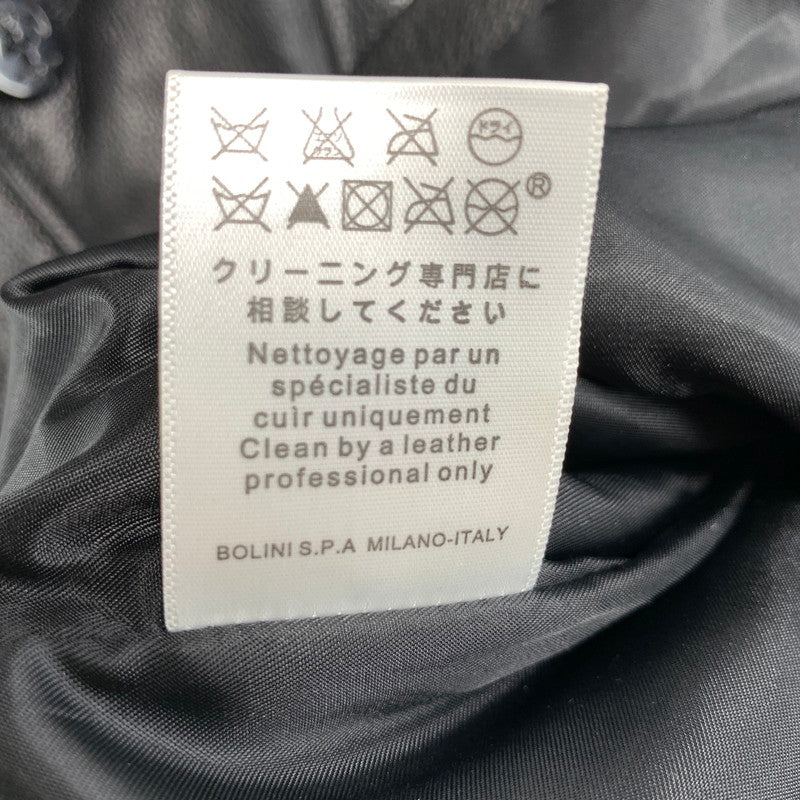 【中古品】【メンズ】 BOLINI ボリーニ レザー ピーコートカウレザー 147-260831-ny-02-fuzh サイズ：48 カラー：ブラック 万代Net店