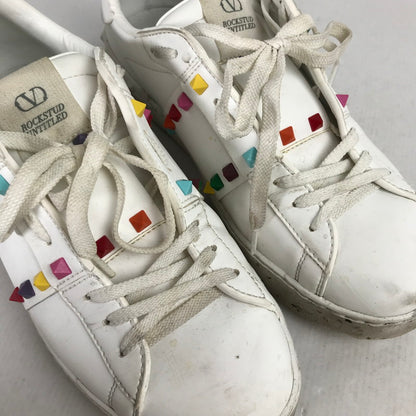 【中古品】【メンズ】 VALENTINO GARAVANI ヴァレンティノ・ガラヴァーニ SX931Y2 LOW CUT SNEAKERS マルチカラースタッズ ローカット スニーカー シューズ 靴 163-260903-mh-13-fuzh サイズ：41 カラー：ホワイト 万代Net店