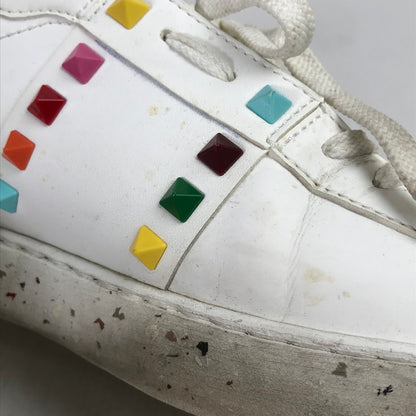 【中古品】【メンズ】 VALENTINO GARAVANI ヴァレンティノ・ガラヴァーニ SX931Y2 LOW CUT SNEAKERS マルチカラースタッズ ローカット スニーカー シューズ 靴 163-260903-mh-13-fuzh サイズ：41 カラー：ホワイト 万代Net店