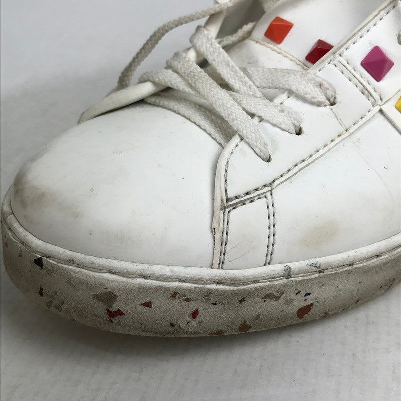 【中古品】【メンズ】 VALENTINO GARAVANI ヴァレンティノ・ガラヴァーニ SX931Y2 LOW CUT SNEAKERS マルチカラースタッズ ローカット スニーカー シューズ 靴 163-260903-mh-13-fuzh サイズ：41 カラー：ホワイト 万代Net店