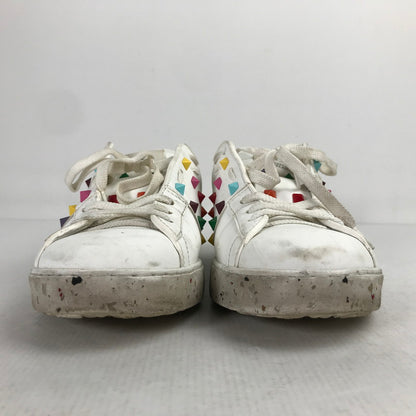 【中古品】【メンズ】 VALENTINO GARAVANI ヴァレンティノ・ガラヴァーニ SX931Y2 LOW CUT SNEAKERS マルチカラースタッズ ローカット スニーカー シューズ 靴 163-260903-mh-13-fuzh サイズ：41 カラー：ホワイト 万代Net店