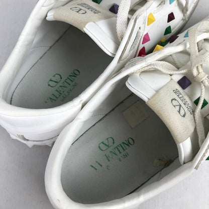 【中古品】【メンズ】 VALENTINO GARAVANI ヴァレンティノ・ガラヴァーニ SX931Y2 LOW CUT SNEAKERS マルチカラースタッズ ローカット スニーカー シューズ 靴 163-260903-mh-13-fuzh サイズ：41 カラー：ホワイト 万代Net店
