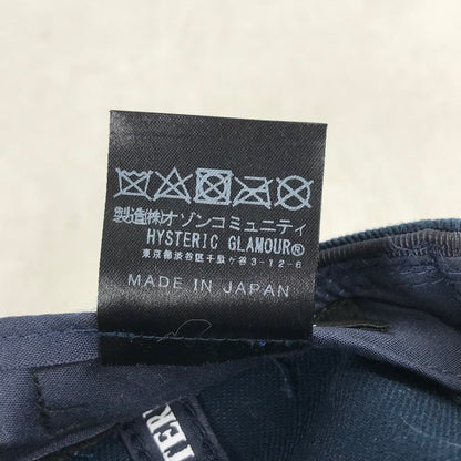 【中古品】【メンズ】 HYSTERIC GLAMOUR ヒステリックグラマー 0263QH05 HYS WHISKY CAP キャップ 帽子 185-260903-mh-06-fuzh サイズ：フリー カラー：ネイビー 万代Net店