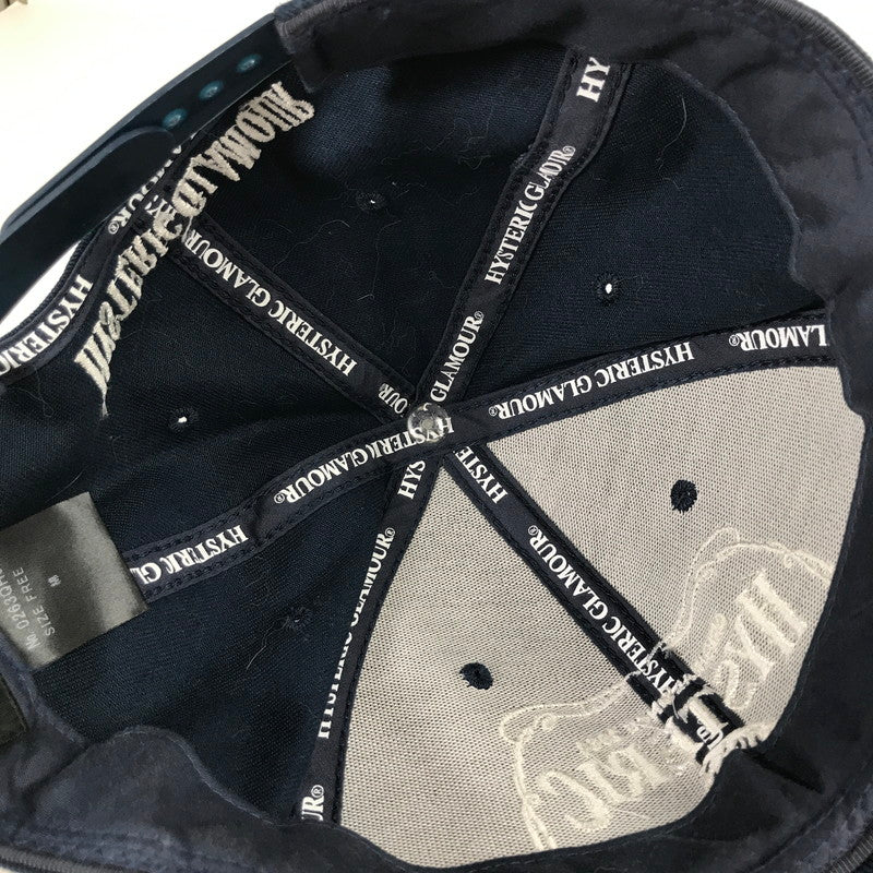 【中古品】【メンズ】 HYSTERIC GLAMOUR ヒステリックグラマー 0263QH05 HYS WHISKY CAP キャップ 帽子 185-260903-mh-06-fuzh サイズ：フリー カラー：ネイビー 万代Net店