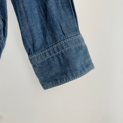 【中古品】【メンズ】 MIHARA YASUHIRO ミハラヤスヒロ 81143180-9 レーヨンシャツ フェイクネクタイ 140-260831-ny-07-fuzh サイズ：48 カラー：ブルー 万代Net店