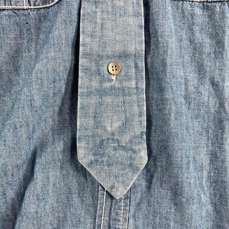 【中古品】【メンズ】 MIHARA YASUHIRO ミハラヤスヒロ 81143180-9 レーヨンシャツ フェイクネクタイ 140-260831-ny-07-fuzh サイズ：48 カラー：ブルー 万代Net店