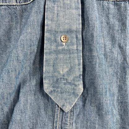 【中古品】【メンズ】 MIHARA YASUHIRO ミハラヤスヒロ 81143180-9 レーヨンシャツ フェイクネクタイ 140-260831-ny-07-fuzh サイズ：48 カラー：ブルー 万代Net店