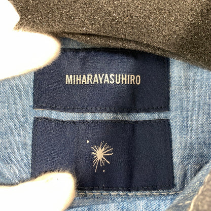 【中古品】【メンズ】 MIHARA YASUHIRO ミハラヤスヒロ 81143180-9 レーヨンシャツ フェイクネクタイ 140-260831-ny-07-fuzh サイズ：48 カラー：ブルー 万代Net店