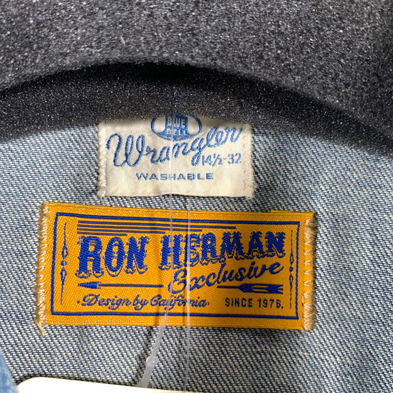 【中古品】【メンズ】 RONHERMAN WRANGLER ロンハーマン ラングラー ウエスタンデニムシャツ 141-260831-ny-06-fuzh サイズ：S カラー：ブルー 万代Net店