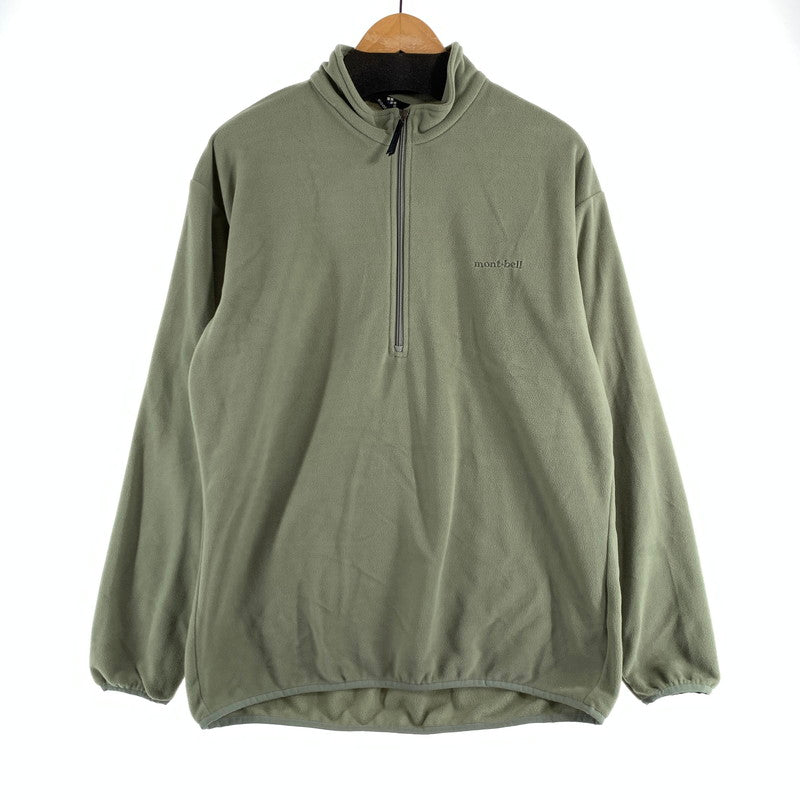 【中古品】【メンズ/レディース】 MONT-BELL モンベル 1104262 FLEECE PULL OVER ハーフジップフリースプルオーバー 144-260831-ny-03-fuzh サイズ：L カラー：グリーン 万代Net店