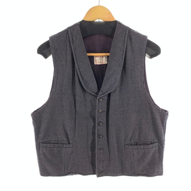 【中古品】【メンズ】 WESTERN COSTUME CO. ベスト 千鳥格子 ブランド 古着 145-260926-gm-40-fuzh サイズ：44 カラー：ブラウン 千鳥格子 万代Net店