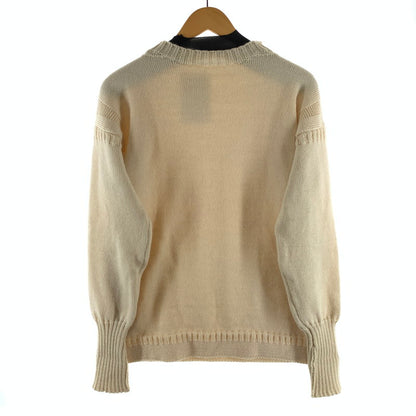 【中古品】【メンズ】 GUERNSEY WOOLLENS KNIT ニット セーター ブランド 古着 145-260923-gm-14-fuzh サイズ：40 カラー：アイボリー 万代Net店