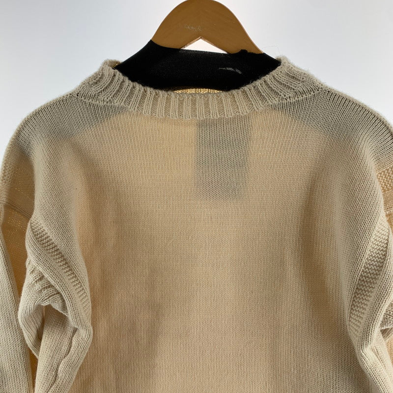 【中古品】【メンズ】 GUERNSEY WOOLLENS KNIT ニット セーター ブランド 古着 145-260923-gm-14-fuzh サイズ：40 カラー：アイボリー 万代Net店
